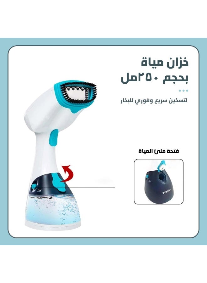 Sokany 1200W Handheld Steam Iron, 250ml Capacity, Heats up in 30 seconds, Continuous steam for 6 minutes, Wrinkle-free results for any fabric, AJ-2205 (Blue-Purple) - Image 5
